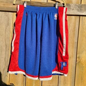 Adidas NBA Blue Red Basketball Shorts Size XL‎ Detroit Pistons Vintage Y2K